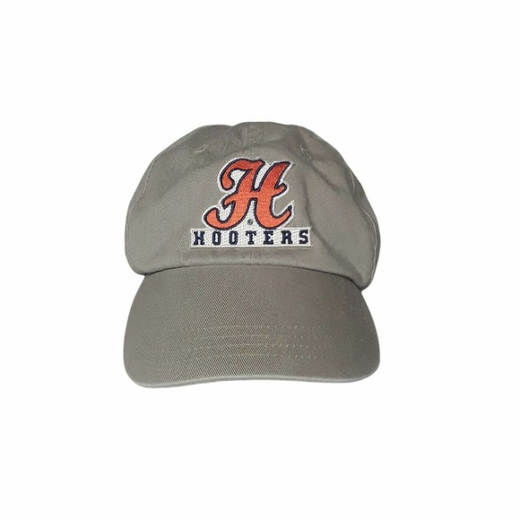 Hooters Tan Beige Patch Strapback Baseball Hat North Shore AL Adjustable Cap - Picture 1 of 6
